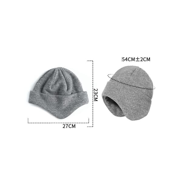 Varm Vintermössa med Öronskydd Grey Grey
