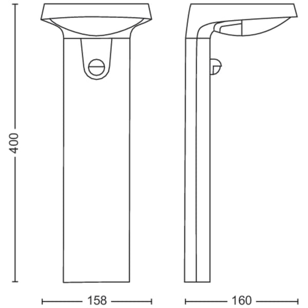 Tyla Piedestal Solcell IR-sensor Ultra Efficient LED 255lm IP44 Antracit