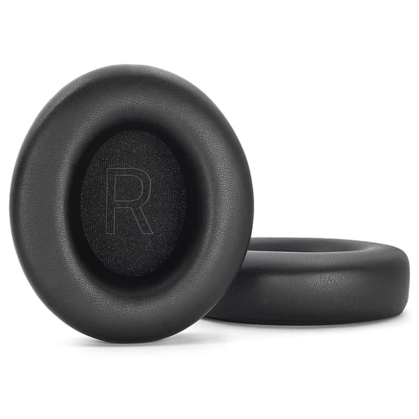 2 stk. sorte proteinlæder ørepuder kompatible med Razer Kraken V4/V4X/V4 Pro/Kitty V2 Pro