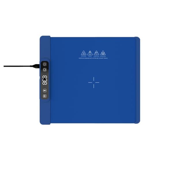 Foldbart madvarmeunderlag i grafen-silikone, 220 V, 5 varmeniveauer og timer på 1-4 timer Blue Blue