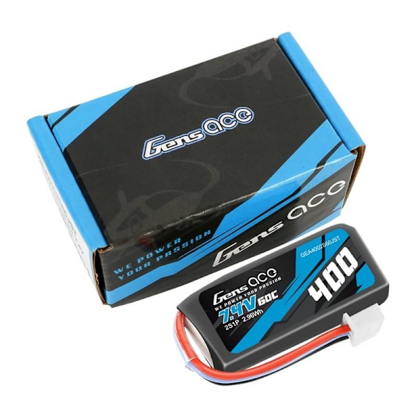 Batteri Gens Ace 400mAh 7,4V 60C 2S1P JST