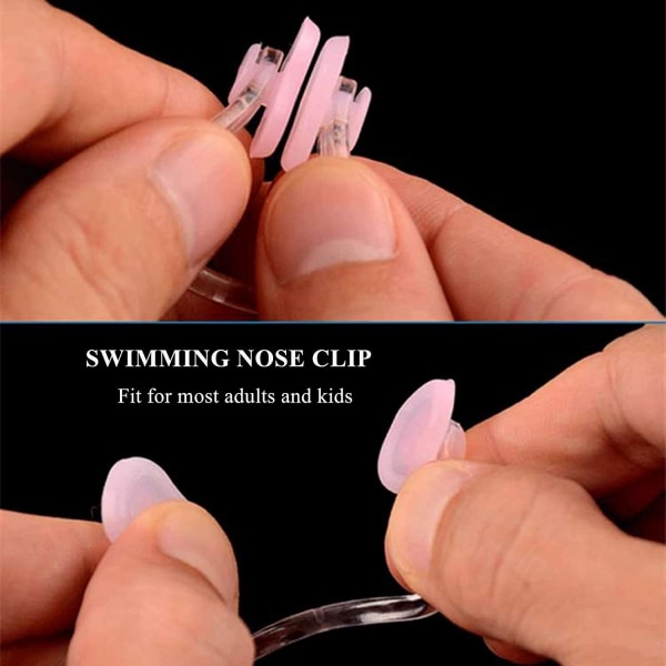 Näsklämmor för simning i silikon flerfärgad 10-pack