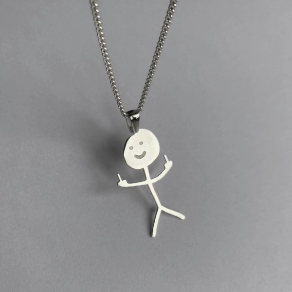 Funny Doodle halsband Silver Silver