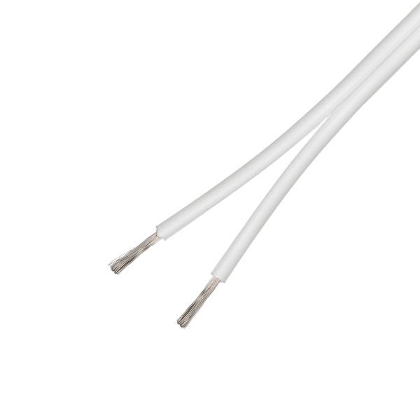 Speaker cable, 2x0.75mm, pure copper conductor, 100m, white