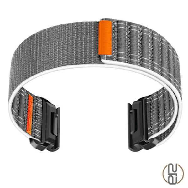 Nylon klockarmband för Garmin Fenix 8/5/6/7X Pro/Epix 935/965 Grå 22 mm