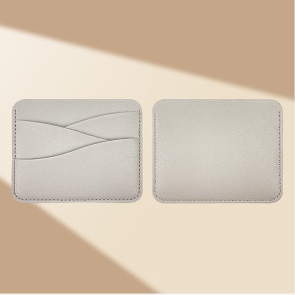 Elegant PU-læder kortholder med 4 kortlommer Grey Grey