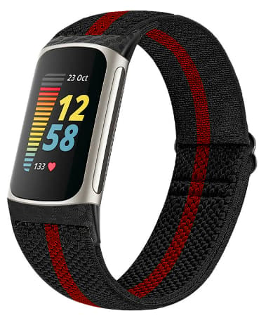 Udskiftningsurbånd til Fitbit Charge 5/6 Black+Red Black+Red