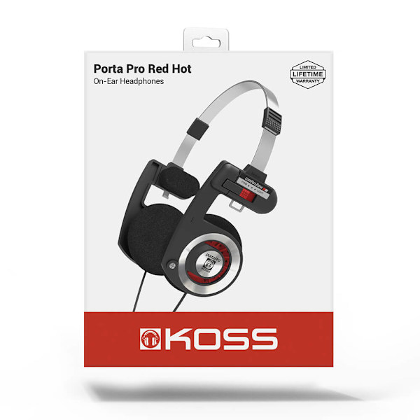 KOSS Hörlur PortaPro 2.0 On Ear Red Hot