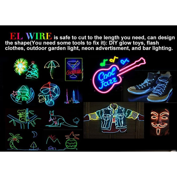 EL Wire LED-slinga Lila 3 m