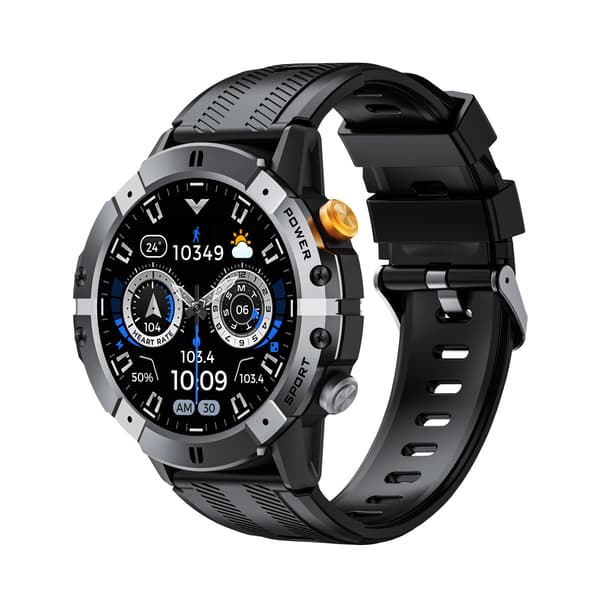 Smartwatch med puls-, blodtryks- og iltmåler Silver Silver