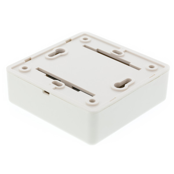 Wall socket, surface-mounted UTP, 2xRJ45, Cat6, white