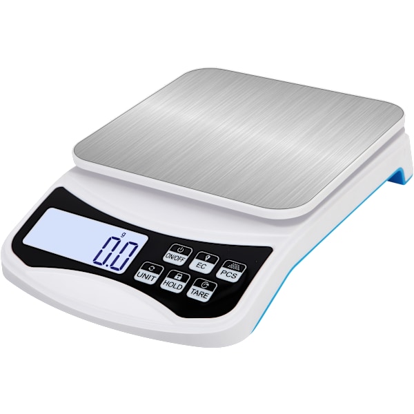 Digital køkkenvægt 5 kg / 0,1 g Hvid