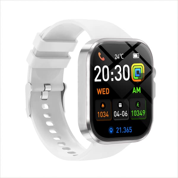 Multifunktionell Smartwatch med Bluetooth-samtal och Hälsoövervakning kompatibelt med smartphones Silver Silver