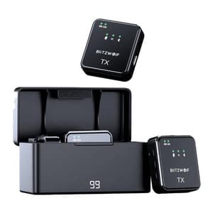 Trådløs mikrofon BlitzWolf, BW-SX63, 1000mAh (sort)