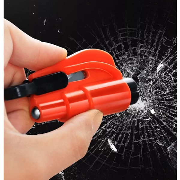INF Nyckelring med fönsterkrossare och bilbältesskärare Röd Type B