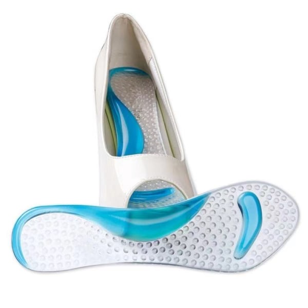 1 par Anti-Slip High Heel Inserts - Gel Arch Pads för kvinnor Transparent