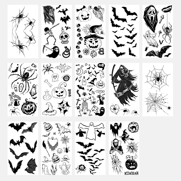 14-delat temporärt tatueringsset