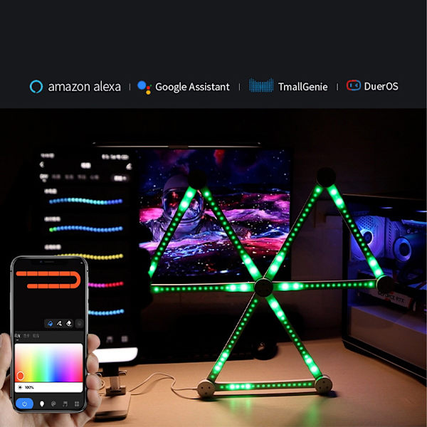 Bluetooth LED Strip Lights - DIY Smart Splicing Ambient Lighting med App Kontroll White White