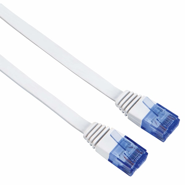 Kabel Nätverk CAT6 UTP Flat Vit 5m