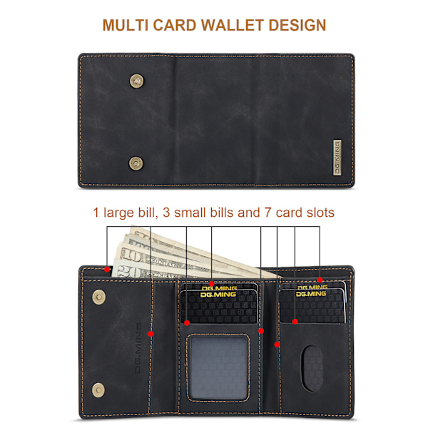 Magnetisk pung-etui til iPhone iPhone 16 Plus