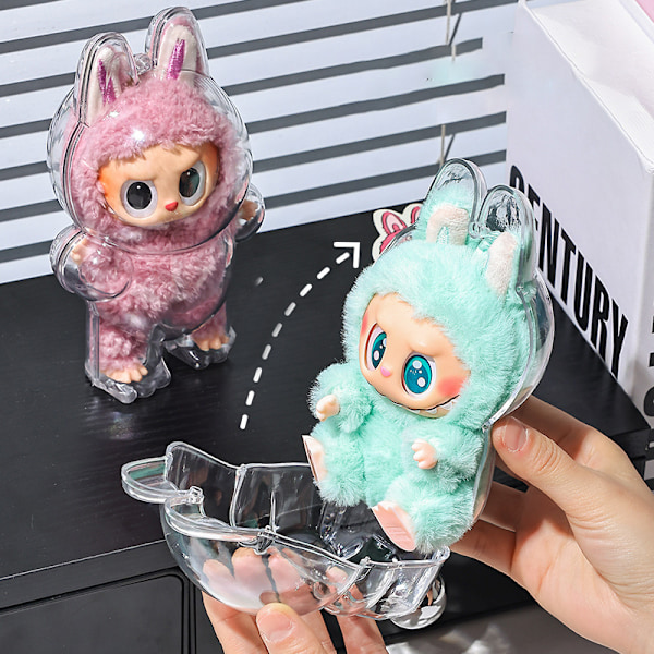Klart skyddsfodral för LABUBU Generation 1-figurer