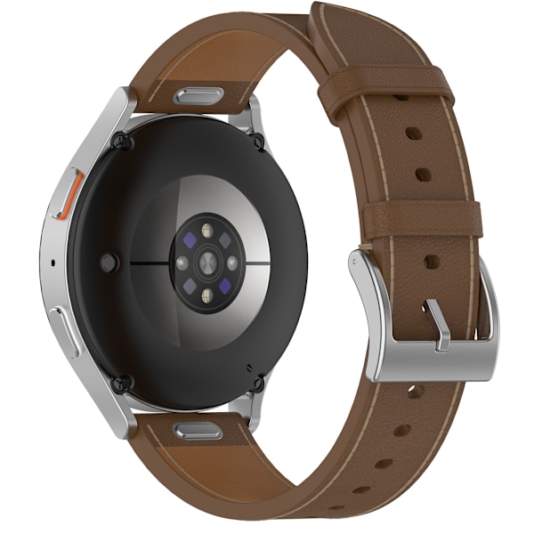 Armband i äkta Läder för Samsung Watch 4 5 6 7 Brun