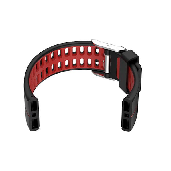 Silikone urrem til Polar V800 GPS Smartwatch Sort+rød