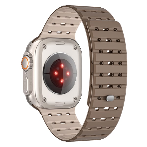 Klockarmband för Apple Watch Series 1-9, 42/44/45 mm Ljusbrun