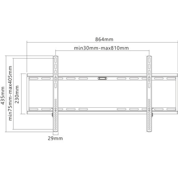 TV-väggfäste Basic FIXED (XL)