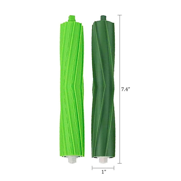 Udskiftningsbørster til iRobot Roomba i7 E5 E6 E7 støvsuger, 4 par hovedbørster - Grøn