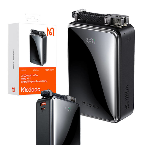 Power Bank Mcdodo MC-0561 Digital Dis 25000mAh,100W (svart)