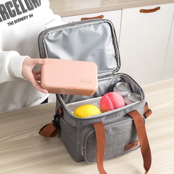 Isoleret køletaske til frokost og picnic Grey Grey