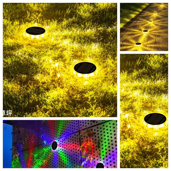Solcellsdriven LED Väggdekorationslampa - Vit, Smart Ljuskontroll, för trädgård, uteplats och utomhusväggar