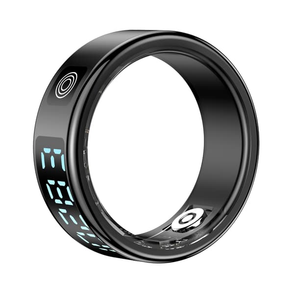 SR08 Smart Ring: Sundheds- og fitnesstracker med LED-display, kompatibel med Android og iOS Black 9 Black 9