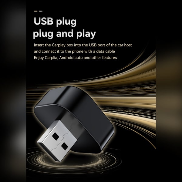 Smart Bil Interconnection Box Silver - Trådlös CarPlay & Android Auto 2-i-1 Adapter