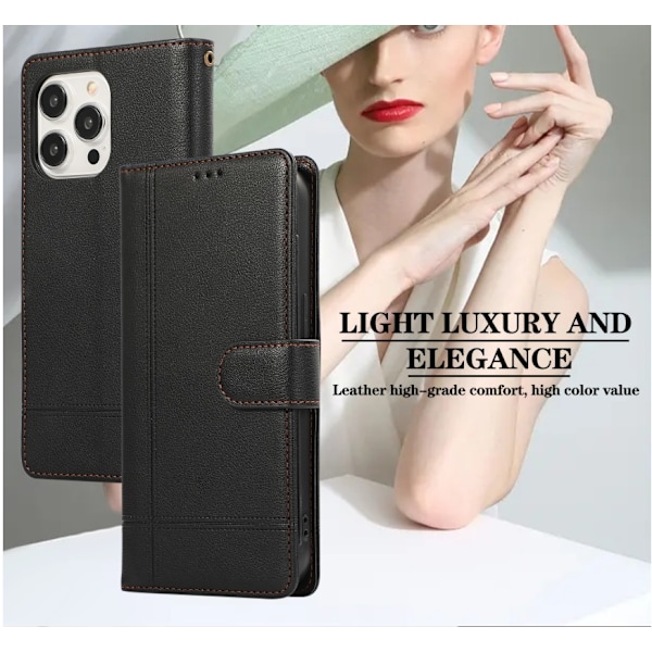 iPhone 11 Wallet Mirror Card Holder Crossbody Beskyttelsesetui