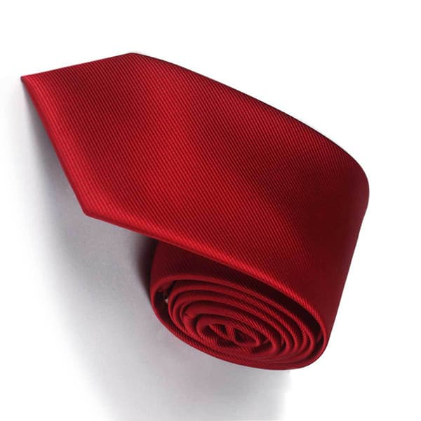 Klassisk slips av polyestersilke DarkRed DarkRed
