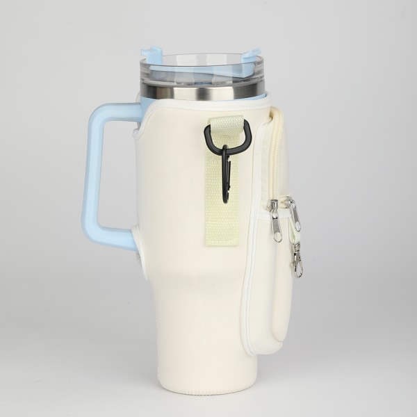 Bæretaske med mobillomme til Stanley 40oz Beige
