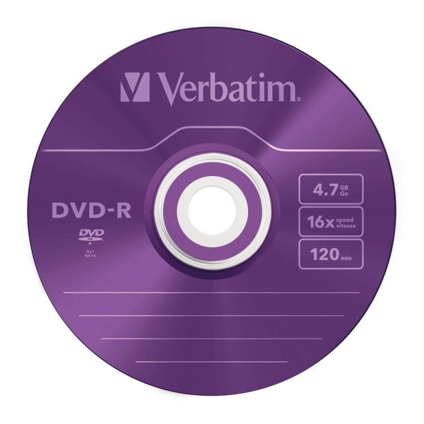 VERBATIM DVD-R 4,7GB 5-pack Slim Case
