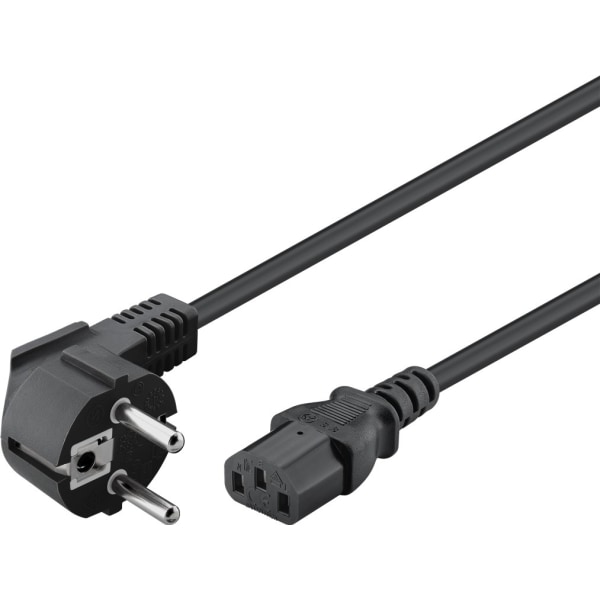 Kabel för anslutning av vinklad kall enhet, 1,8 m, svart
