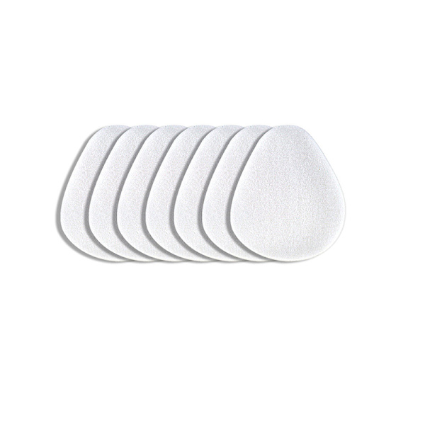 Persikaformade fotdynor (5 par) Vit