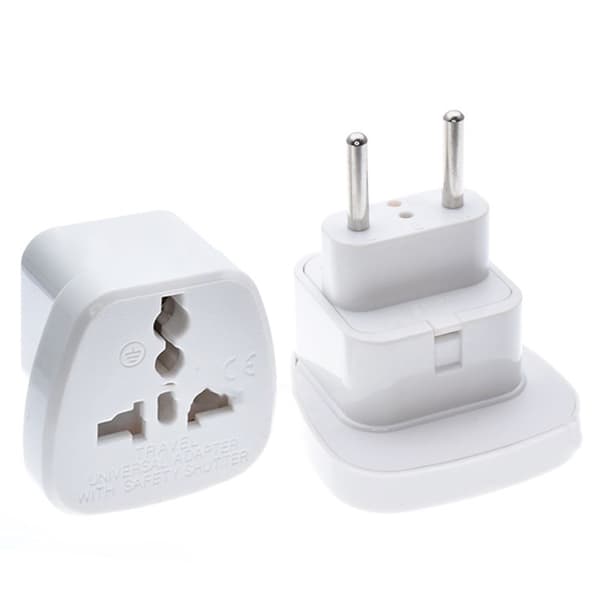 Reseadapter - Europeisk standard, kompakt design White White
