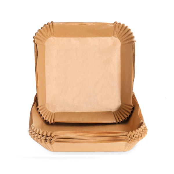 Air Fryer kertakäyttöpaperi rasvakeittimiin 20x20 cm 100 kpl Luonto