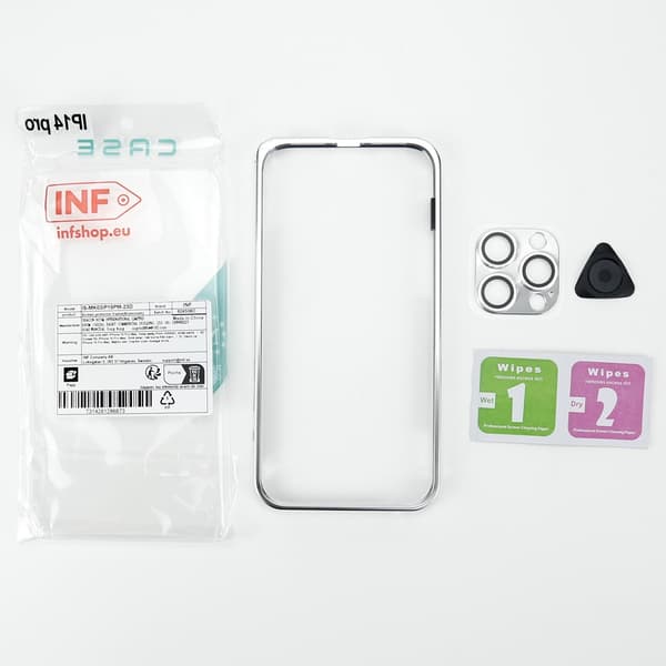Aluminiumslegering Bumper Case til iPhone 15 Pro Max Silver Silver