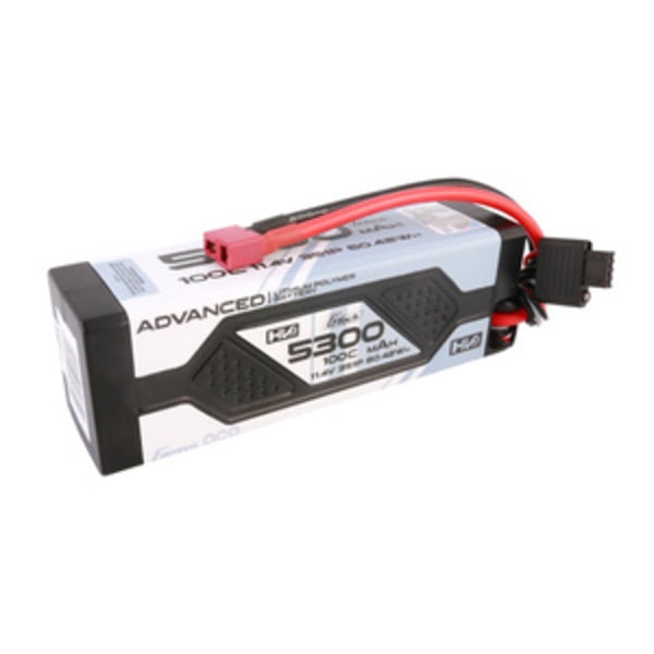 Gens ace Advanced G-Tech 5300mAh 11,4V 3S1P 100C HV bil Lipo Battery Pack Hardcase med Deans-stik