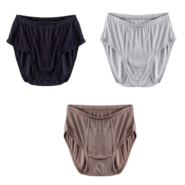 4-pack herr silkesboxerbriefs andningsbara bekväma underkläder Flerfärgad 1 XXXL