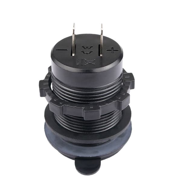 Dobbelt QC3.0 biloplader med afbryder Black+Red Black+Red
