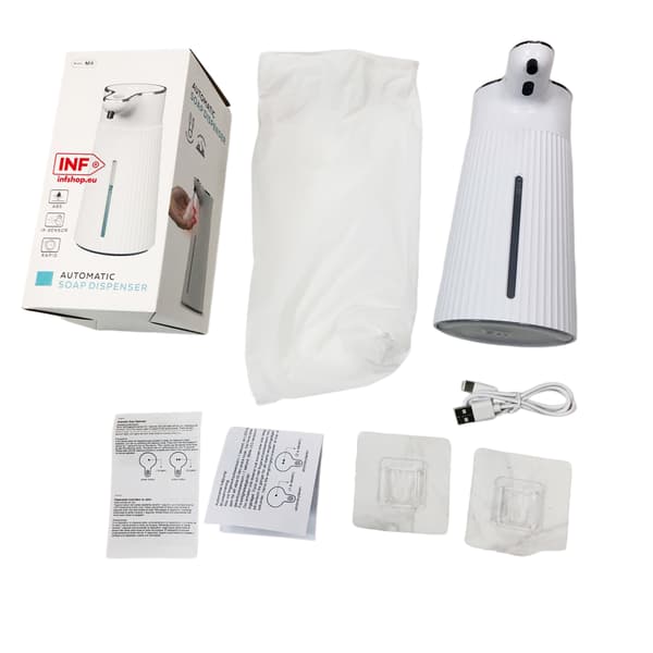 Automatisk sæbedispenser - Skumversion med hurtig sensor og vandtæt design White White