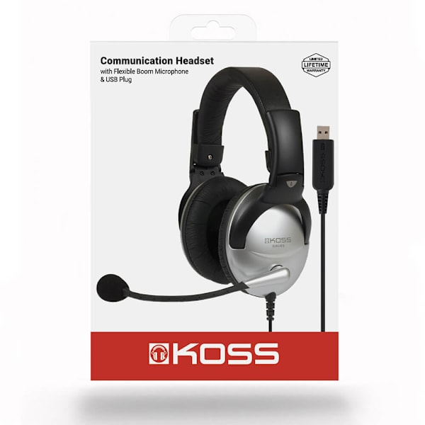 KOSS Headset SB45 USB On-Ear Silver/Svart