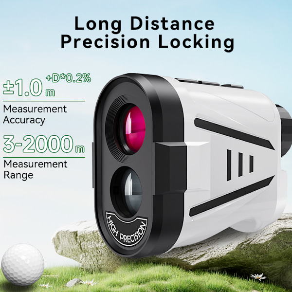 INF Laseravståndsmätare med 1800m Precision, 6X Optisk Zoom Vit